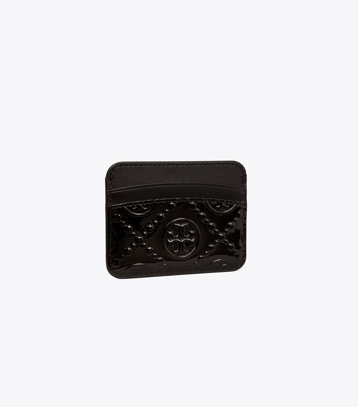 Tory Burch Black T Monogram Patent Card Case