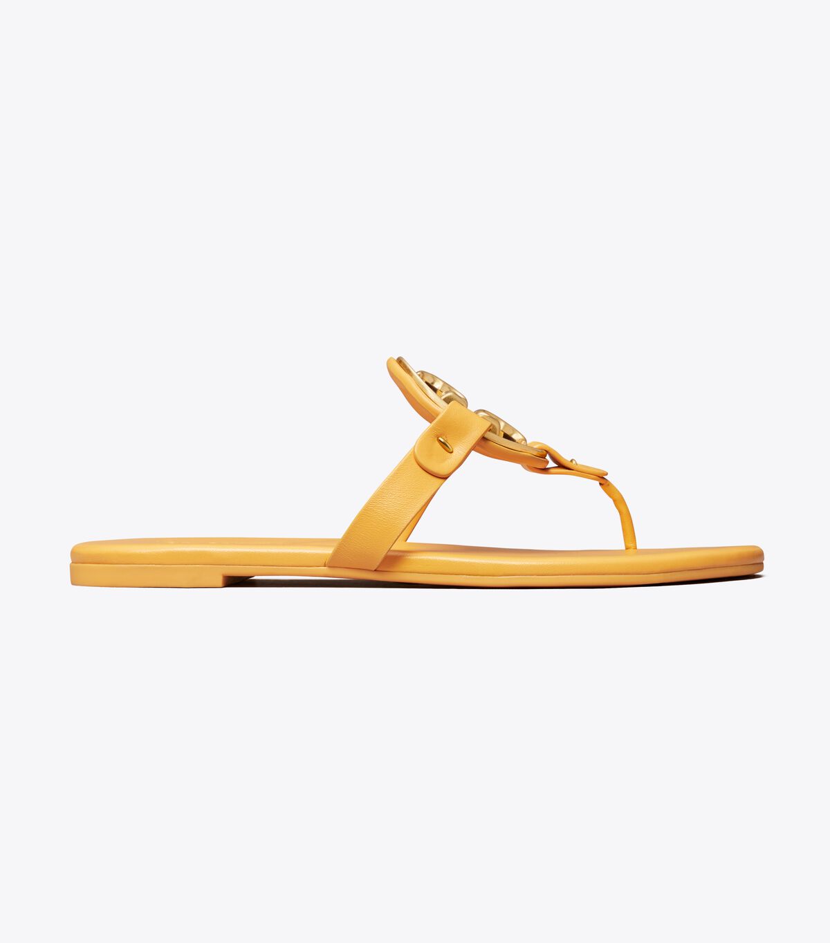 Tory Burch Yellow Metal Miller Soft Sandals