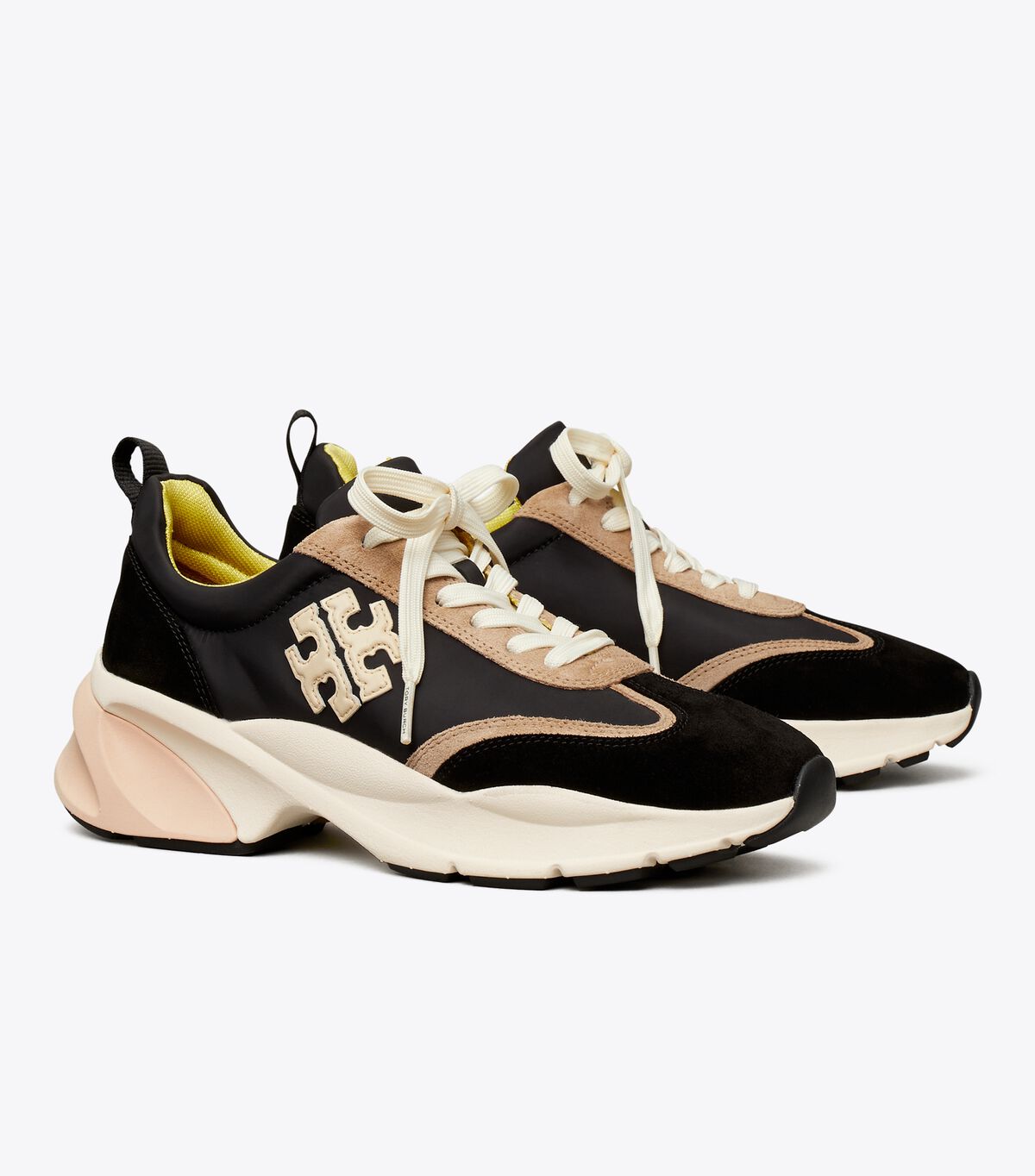 Tory Burch Black / Cream Good Luck Sneakers