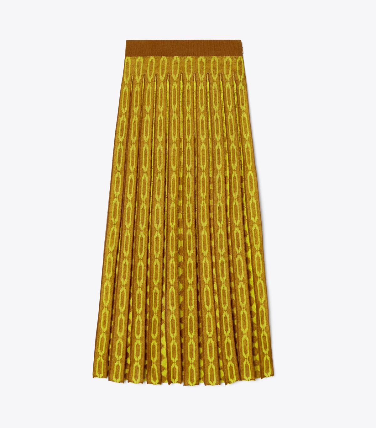 Tory Burch Dark Yellow Knit Jacquard Skirts