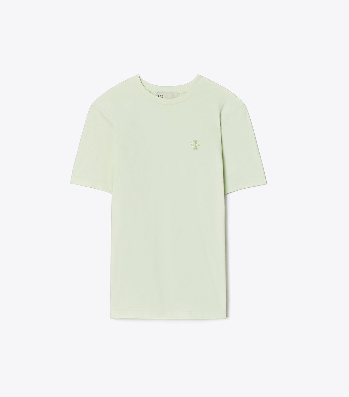 Tory Burch Turquoise Embroidered Logo T Shirts