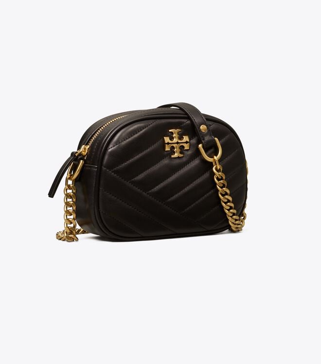 Tory Burch Black Kira Chevron Small Crossbody Bags