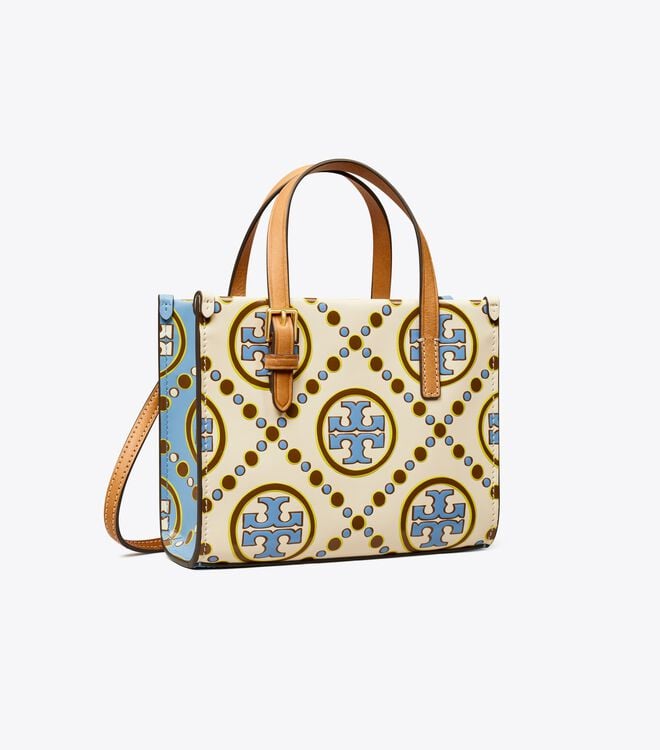 Tory Burch Multicolor Mini T Monogram Tote Bags
