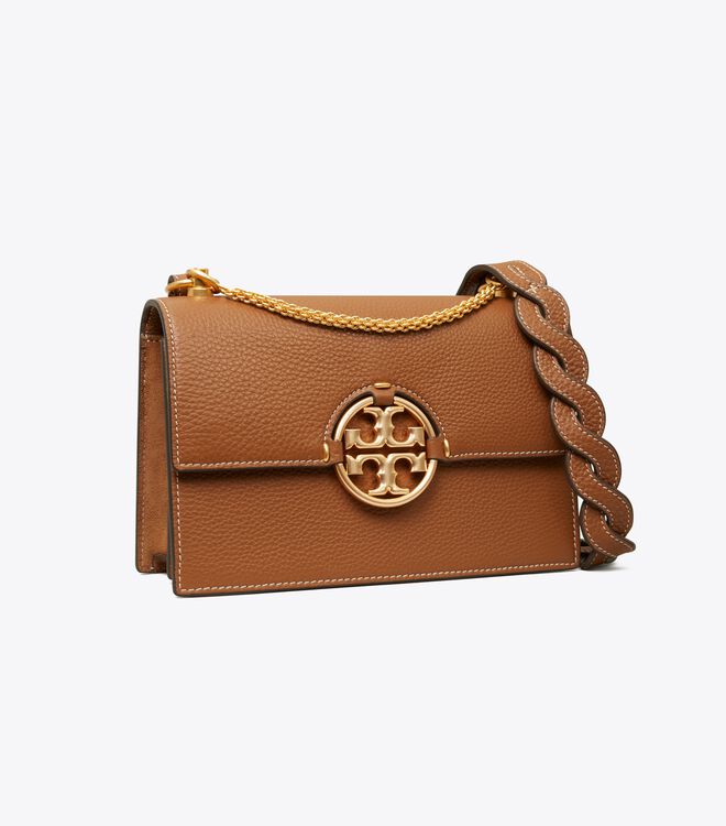 Tory Burch Brown Small Miller Shoulder Bags