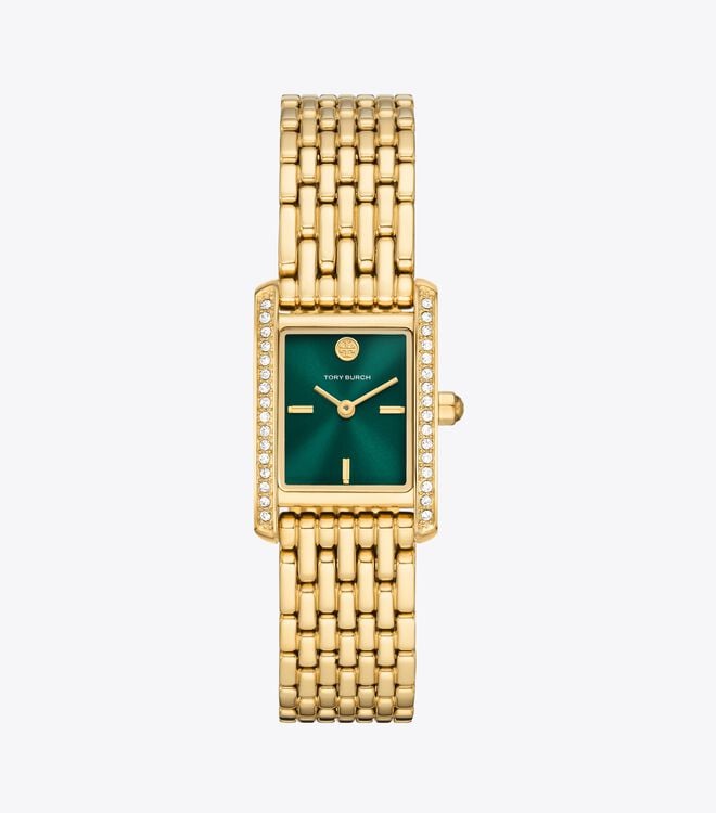 Tory Burch Green Gold Eleanor Watches