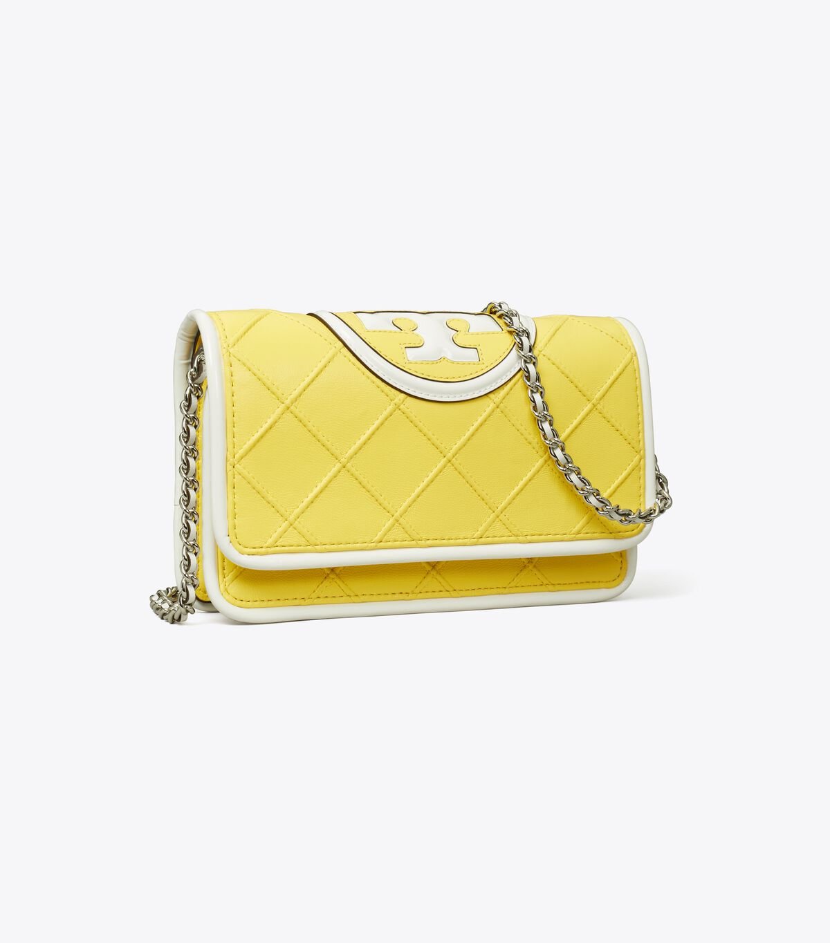 Tory Burch Lemon Fleming Soft Patent Border Crossbody Bags