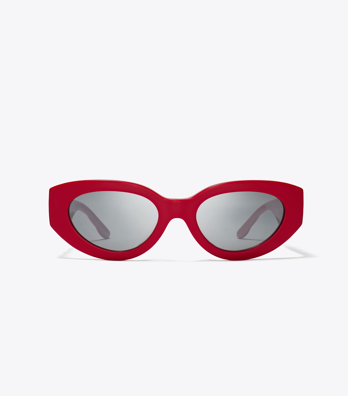 Tory Burch Red Grey Kira Chevron Cat-eye Sunglasses