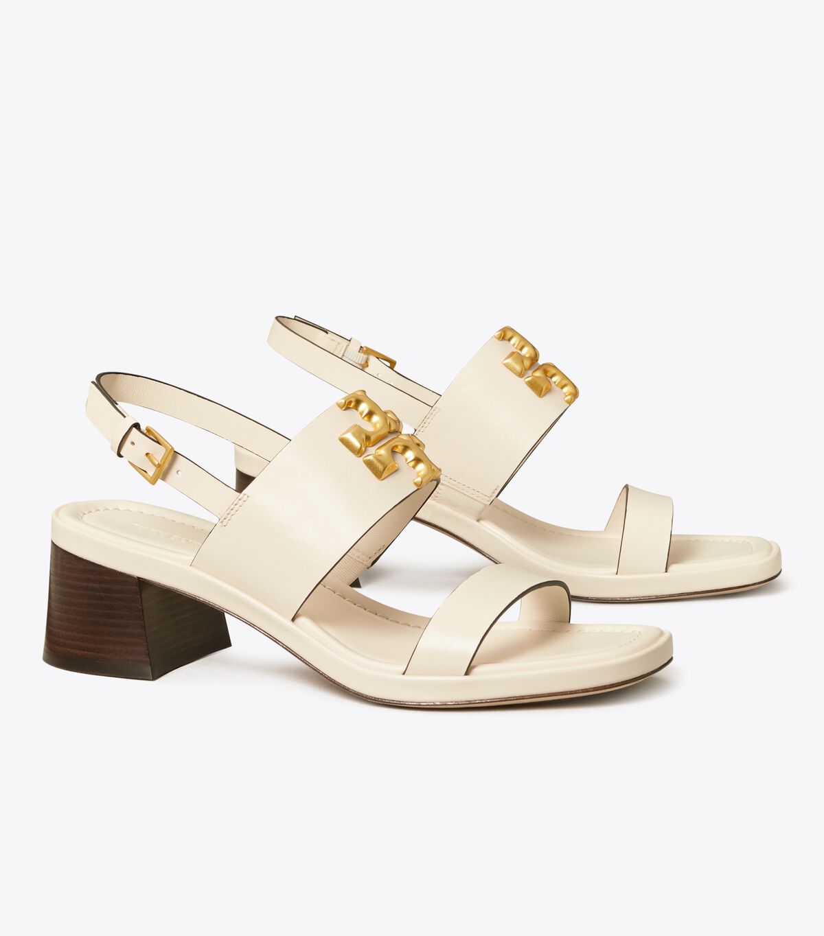 Tory Burch White Eleanor Heels