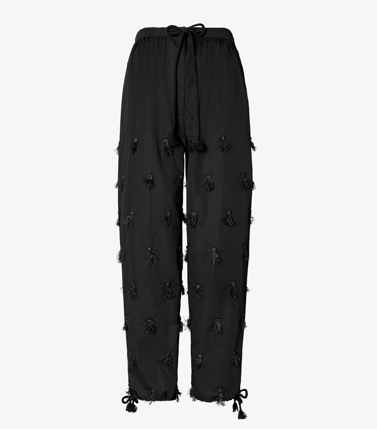 Tory Burch Black Poplin Drawstring Pants