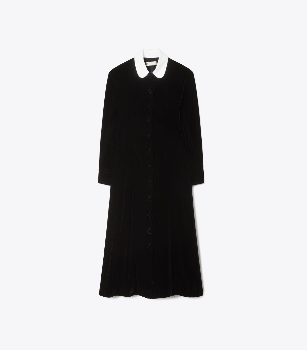 Tory Burch Black Round Collar Velvet Dress