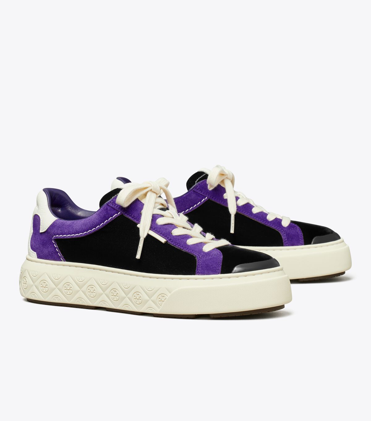 Tory Burch Black / Deep Purple / White Ladybug Sneakers