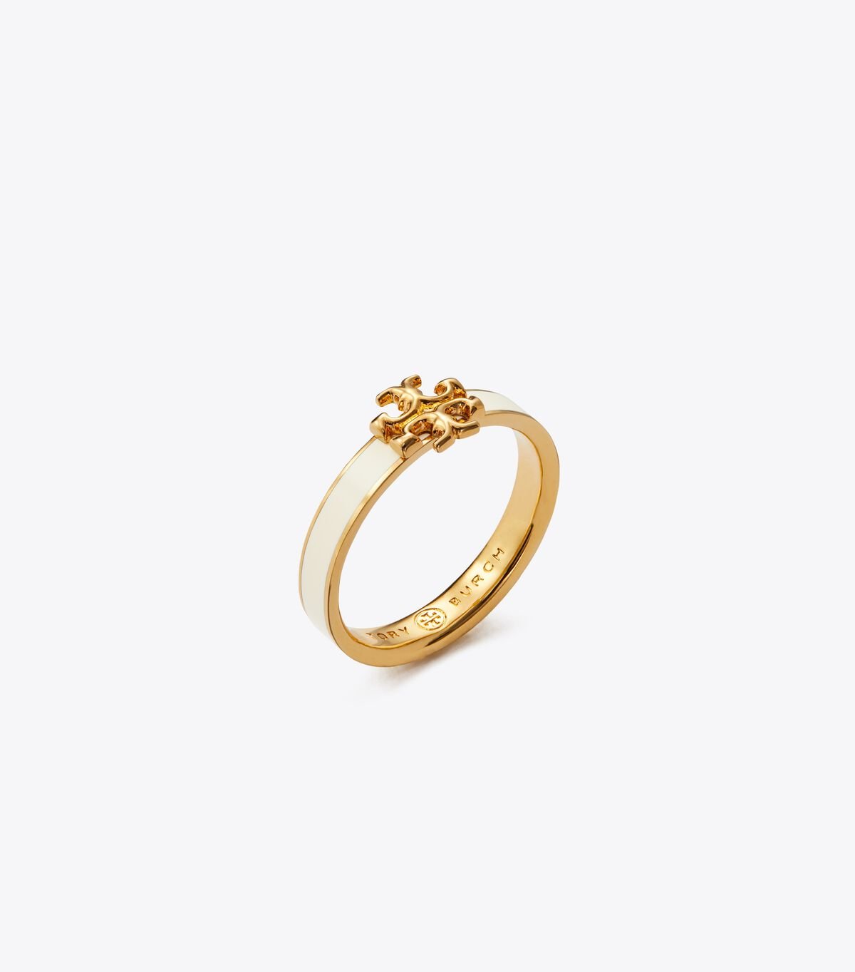 Tory Burch Gold / White Kira Enamel Ring