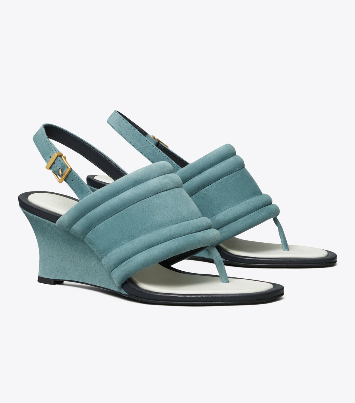 Tory Burch Blue Puffy Sandals