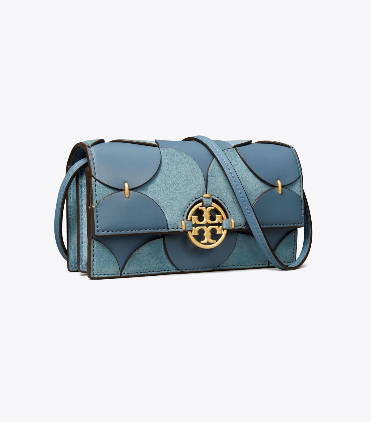 Tory Burch Blue Miller Disc Die-cut Wallets