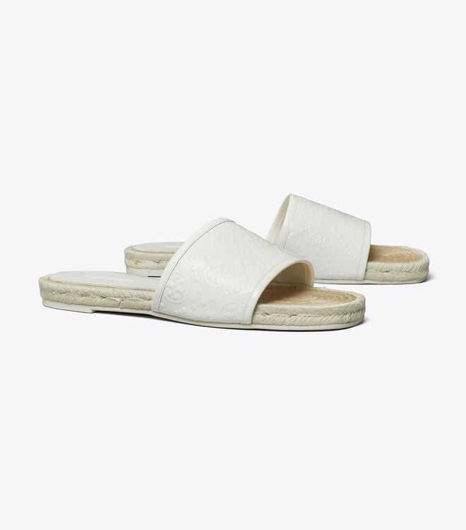 Tory Burch White T Monogram Espadrille