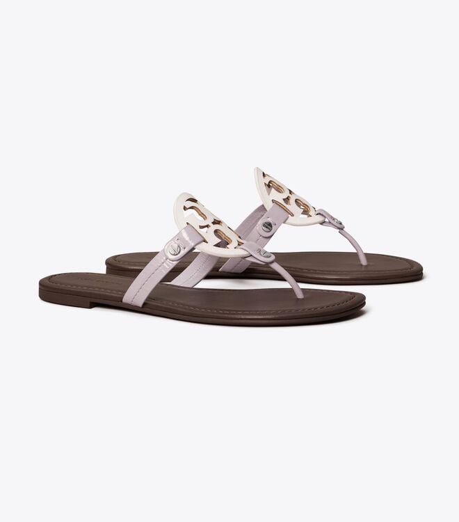 Tory Burch White Miller Leather Sandals