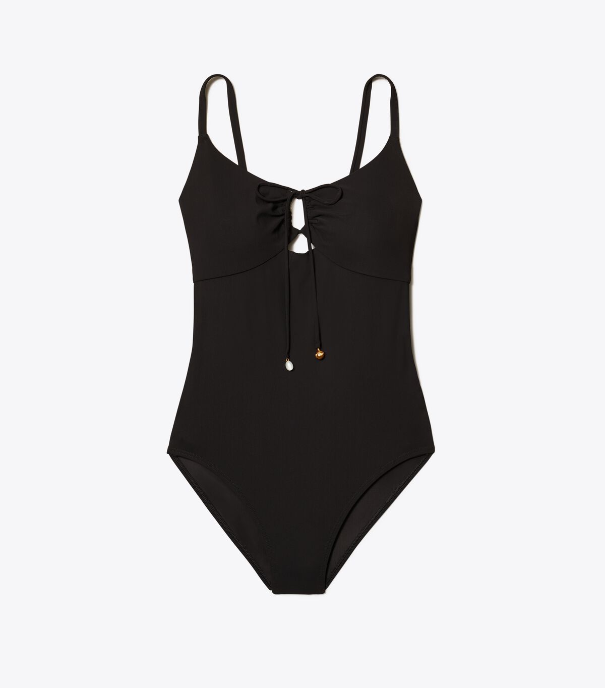 Tory Burch Black Ruched One-piece Swimsuits