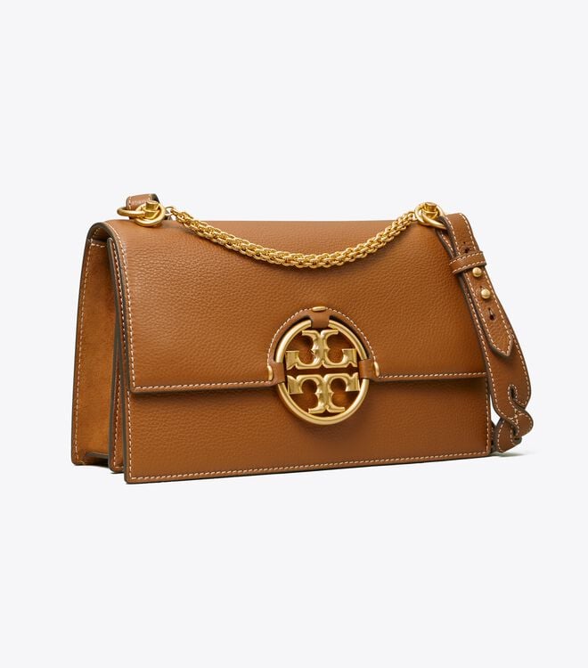Tory Burch Brown Miller Shoulder Bags
