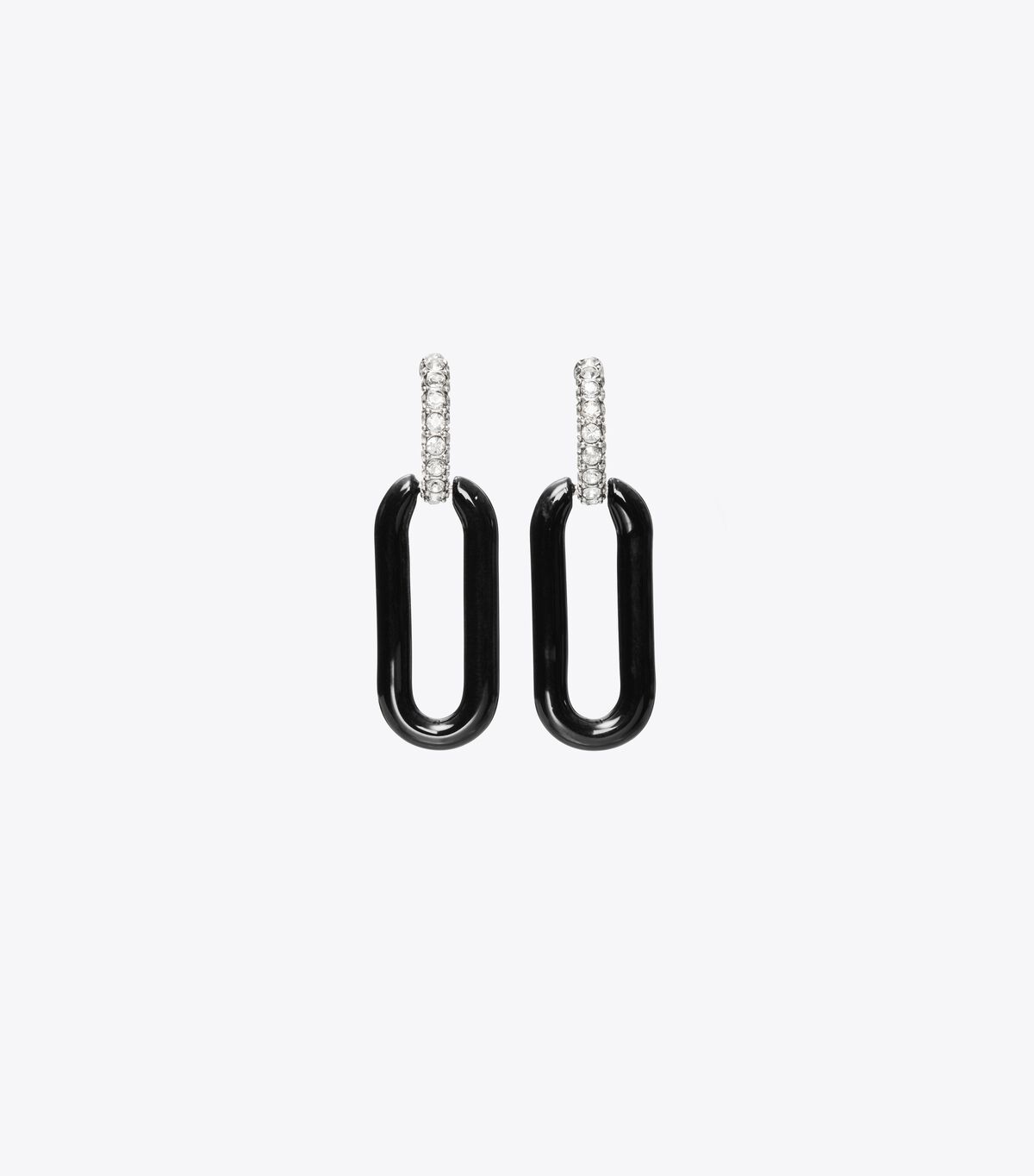 Tory Burch Black Roxanne Link Earrings