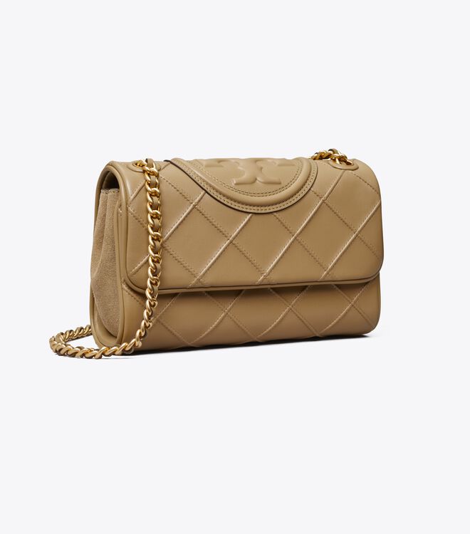 Tory Burch Grey Small Fleming Soft Convertible Shoulder Bags
