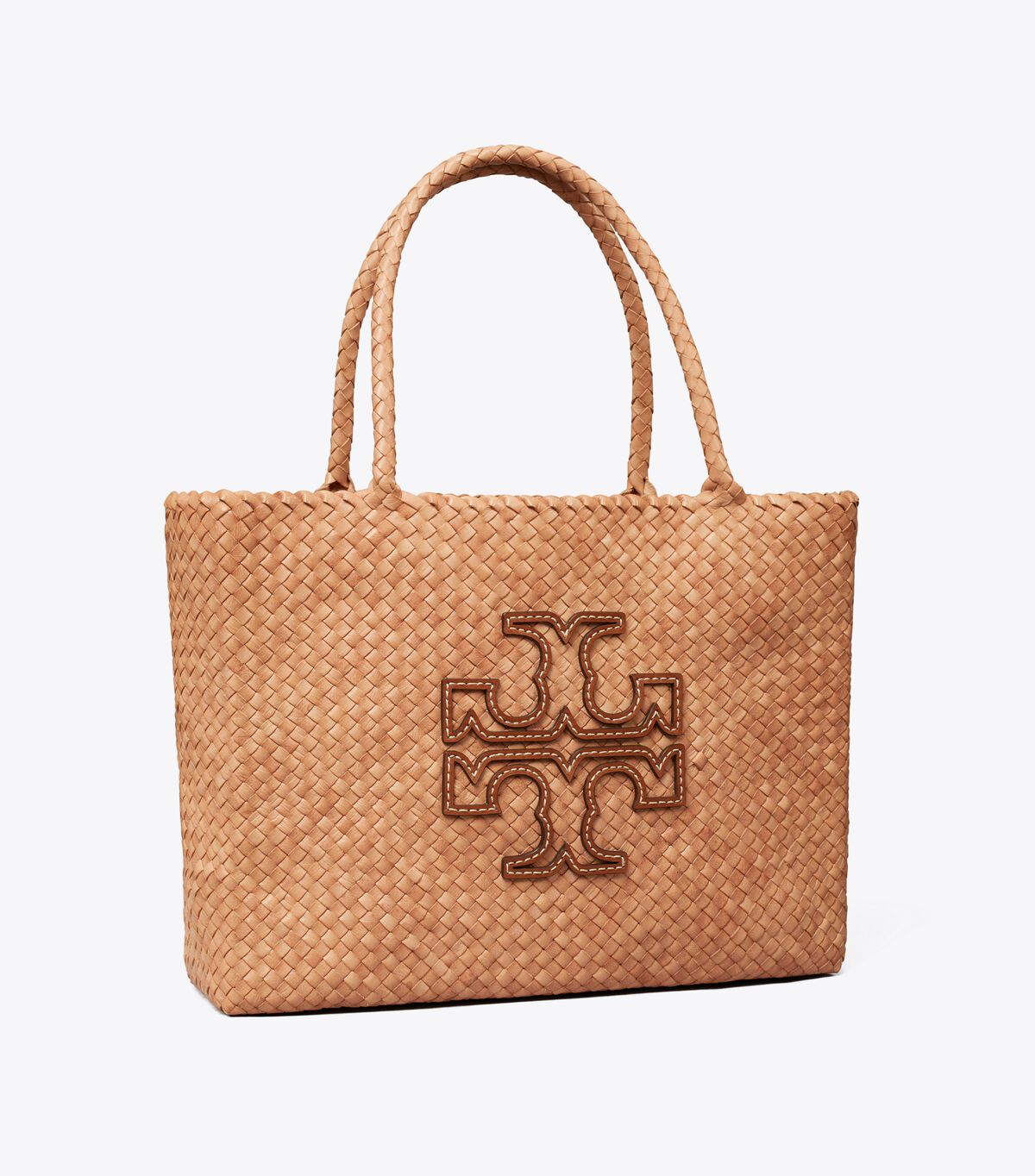 Tory Burch Beige Mcgraw Dragon Woven Tote Bags