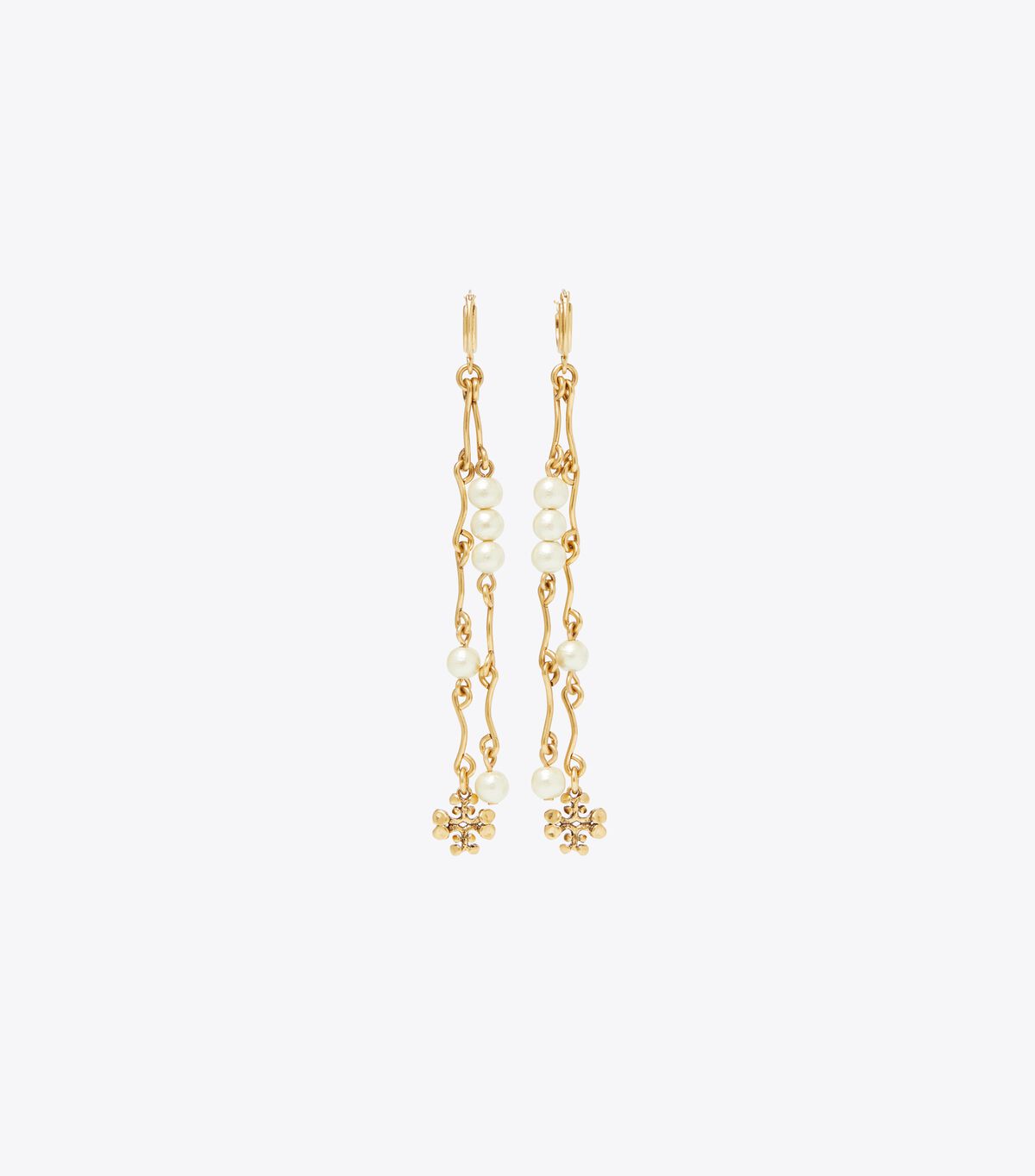 Tory Burch Gold Brutalist Linear Earrings