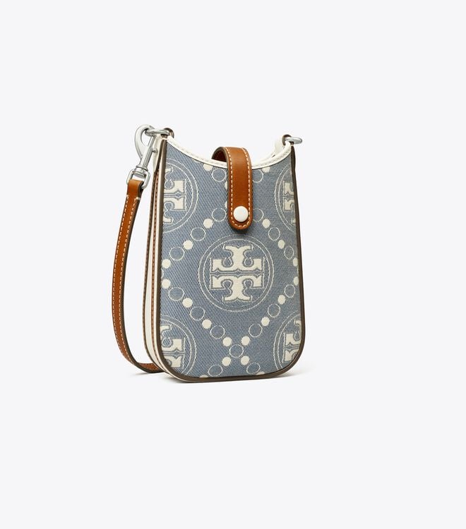 Tory Burch Blue T Monogram Denim Mini Bag