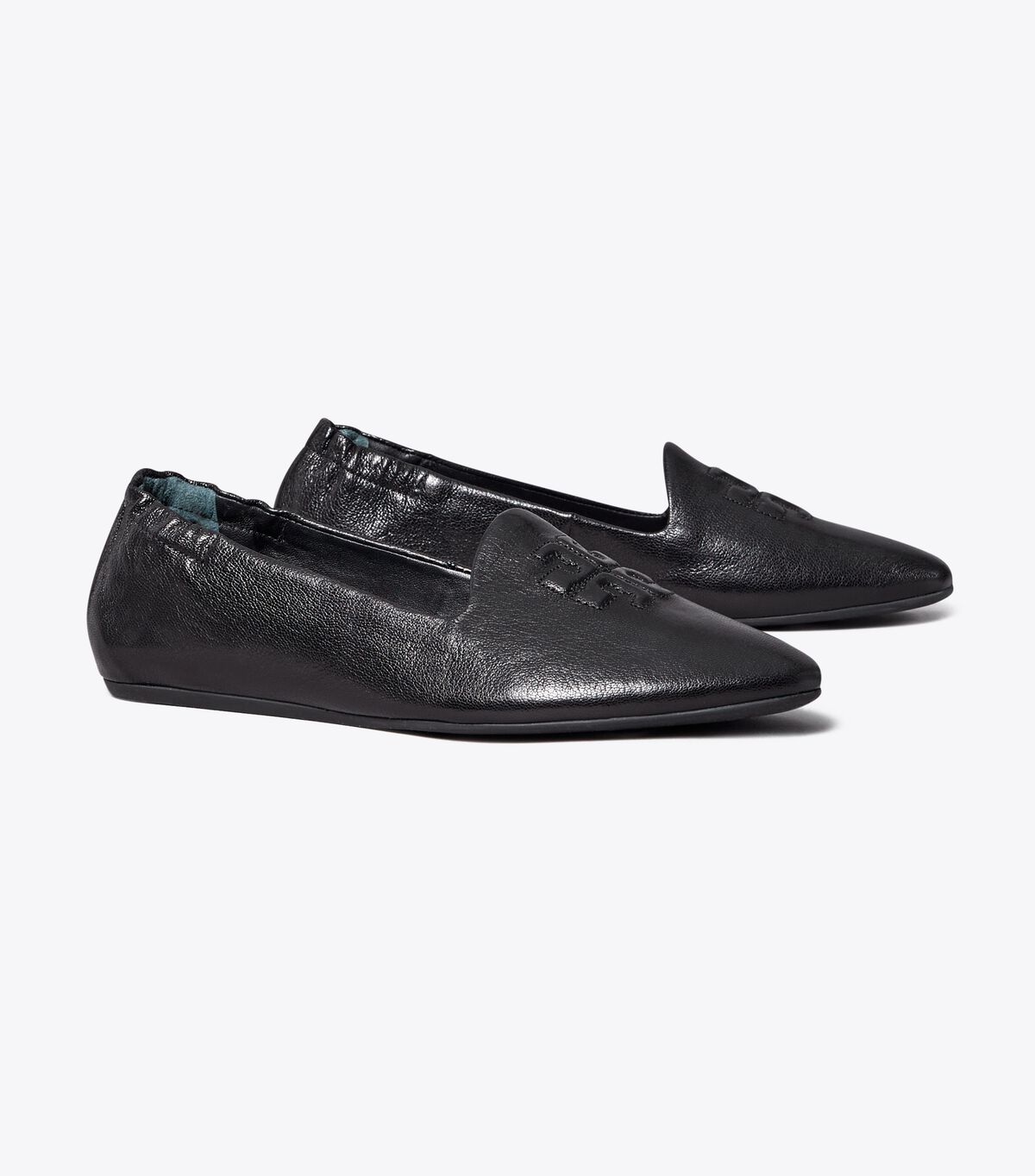 Tory Burch Black Smoking Slippers