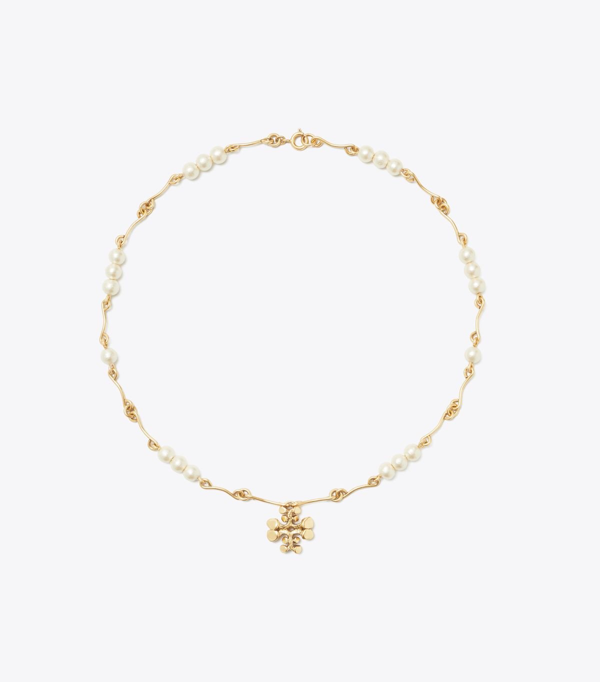 Tory Burch Gold Brutalist Pendant Necklace