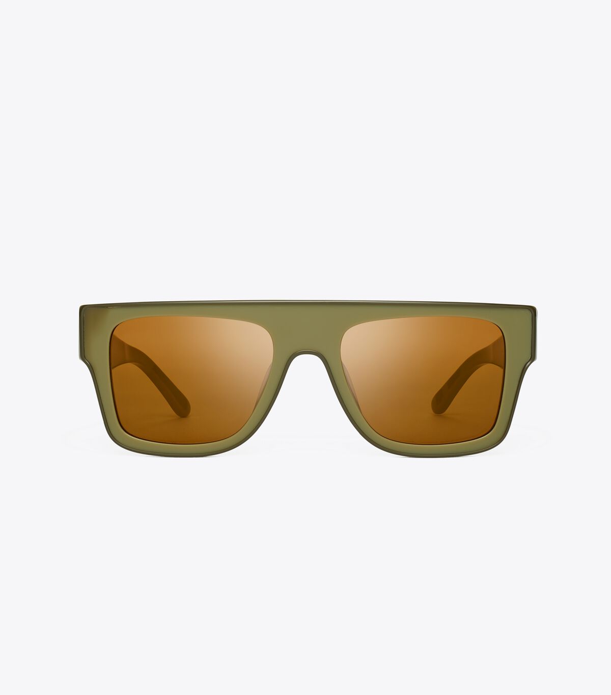Tory Burch Brown Olive / Green Oversized Geometric Sunglasses
