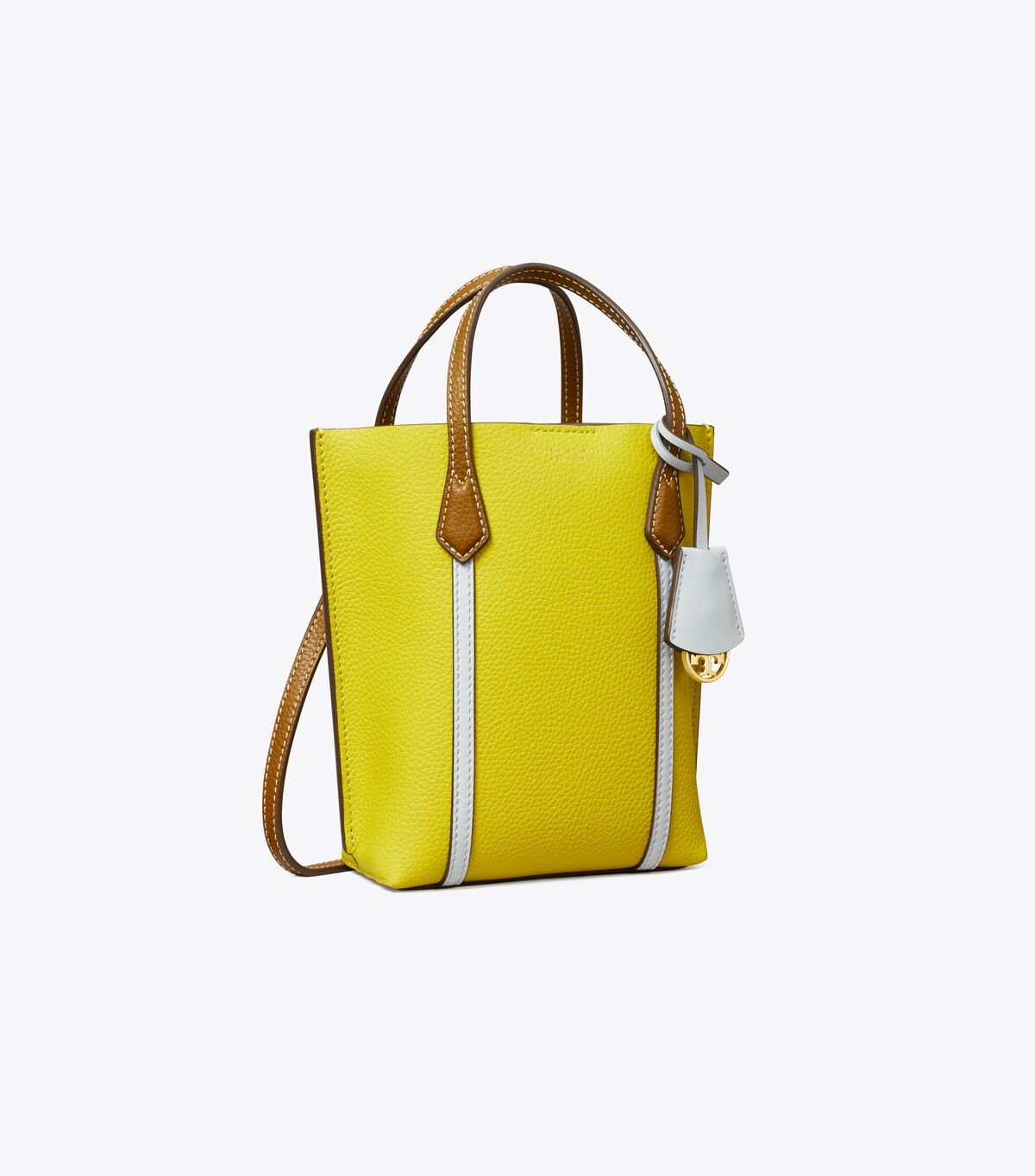 Tory Burch Yellow Green / Brown Perry Colorblock Mini Bag
