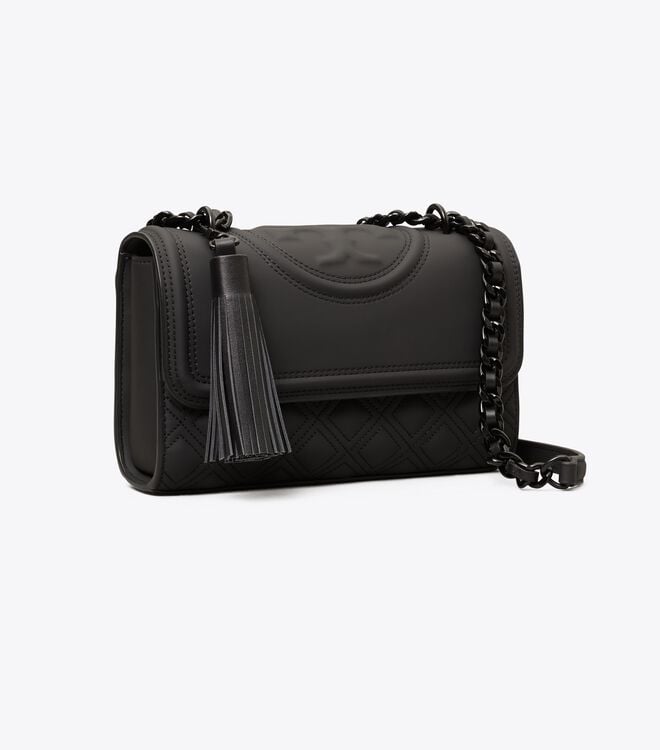 Tory Burch Black Small Fleming Matte Convertible Shoulder Bags