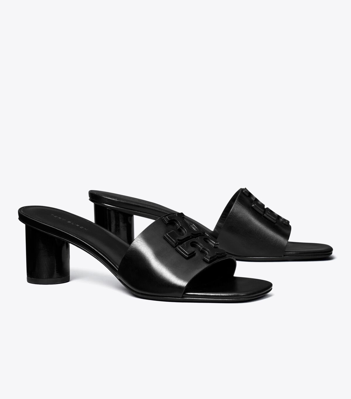 Tory Burch Black Ines Wide Heels