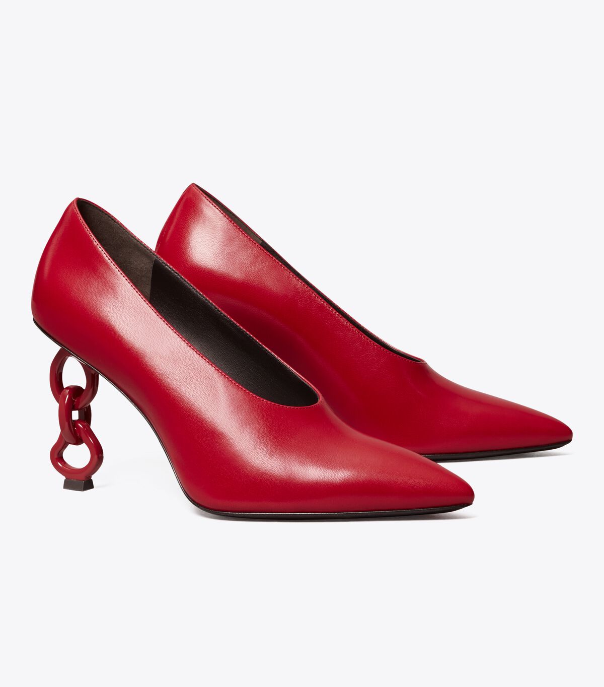 Tory Burch Red Chain Heels
