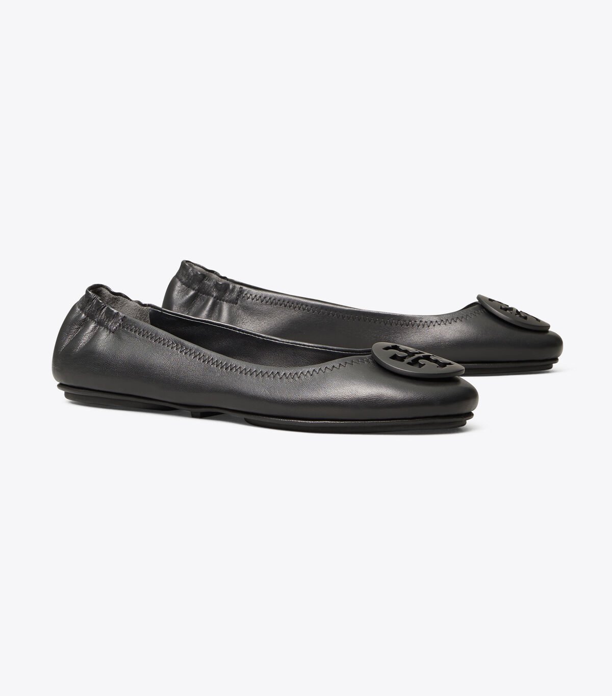 Tory Burch Black Minnie Travel Ballet Flats