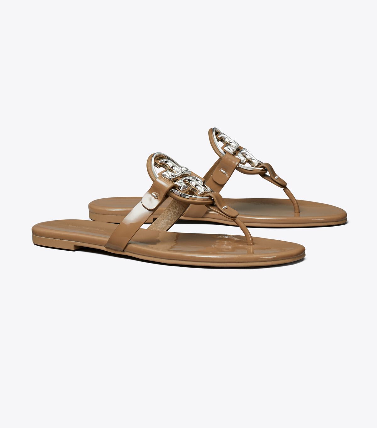 Tory Burch Khaki Metal Miller Soft Sandals