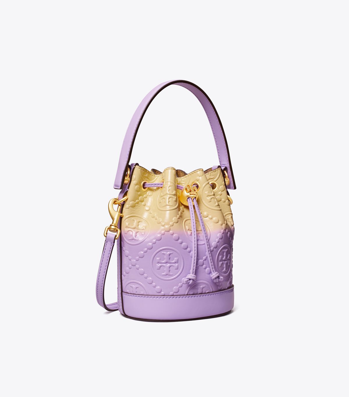 Tory Burch Lavender Mini T Monogram Dip-dye Bucket Bags