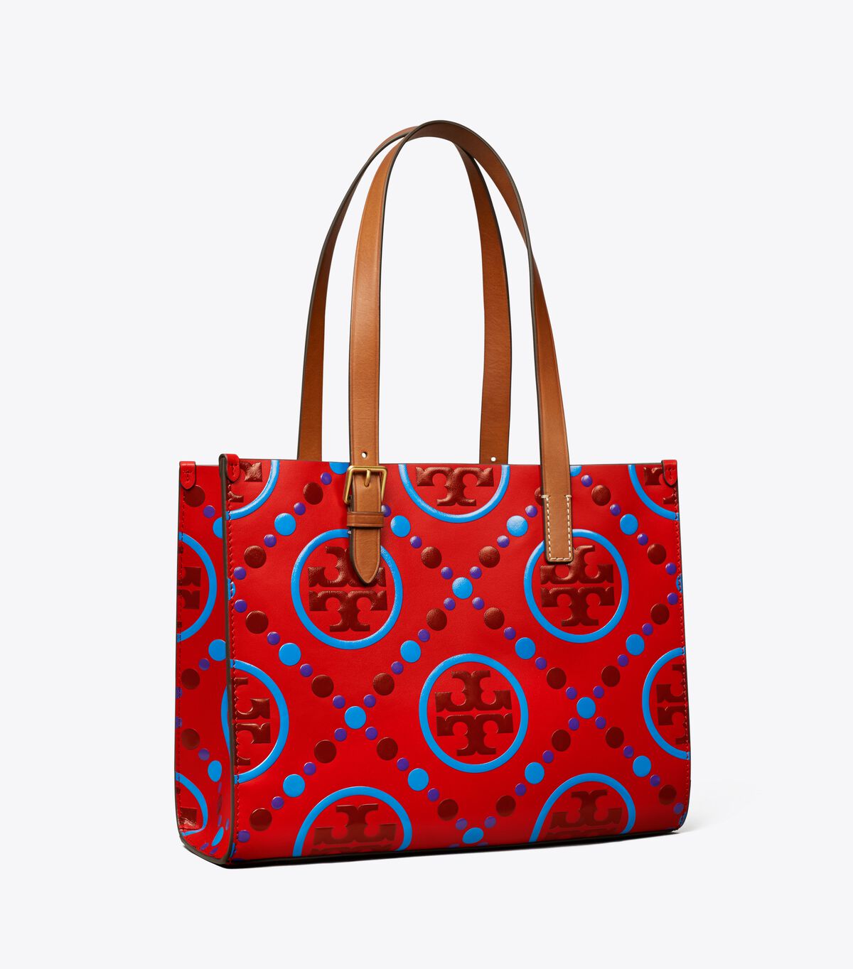 Tory Burch Red Small T Monogram Tote Bags