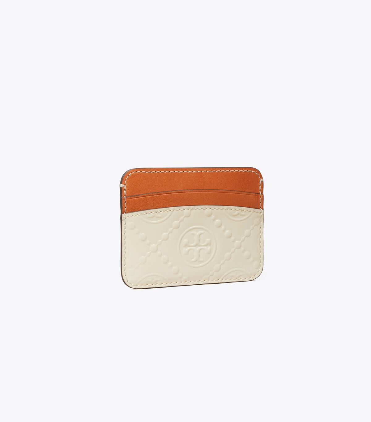 Tory Burch Khaki T Monogram Patent Card Case
