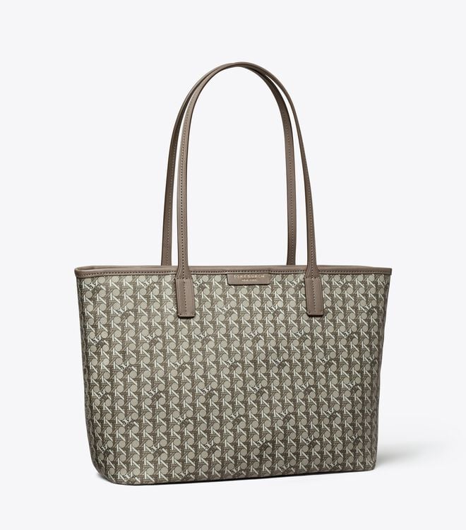 Tory Burch Grey Small Ever-ready Zip Tote Bags