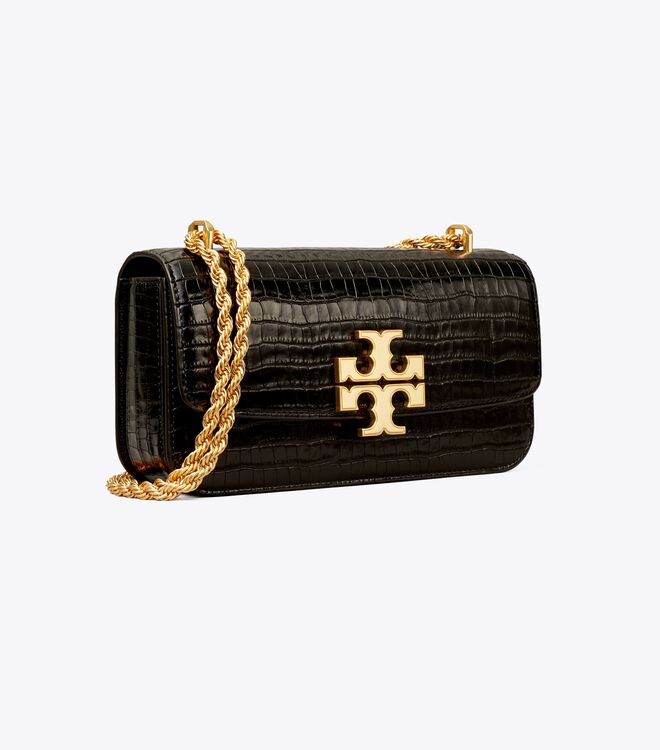 Tory Burch Black Small Eleanor Rectangular Shoulder Bags