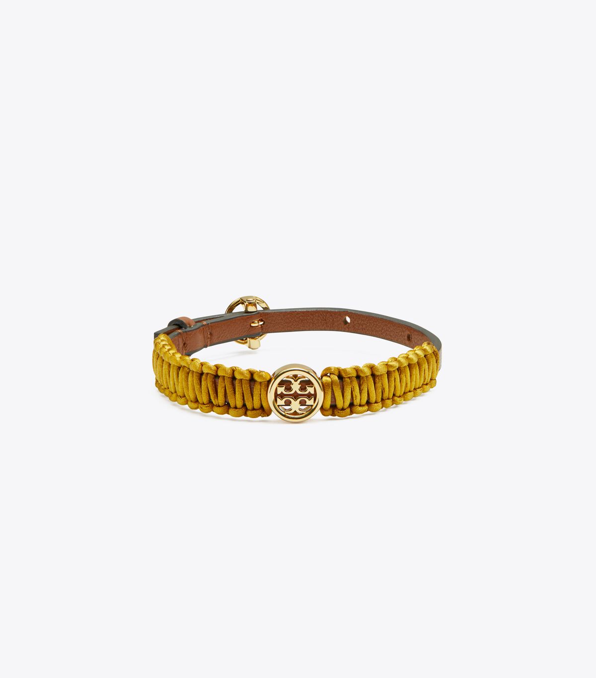 Tory Burch Gold / Yellow Miller Silk Leather Bracelet