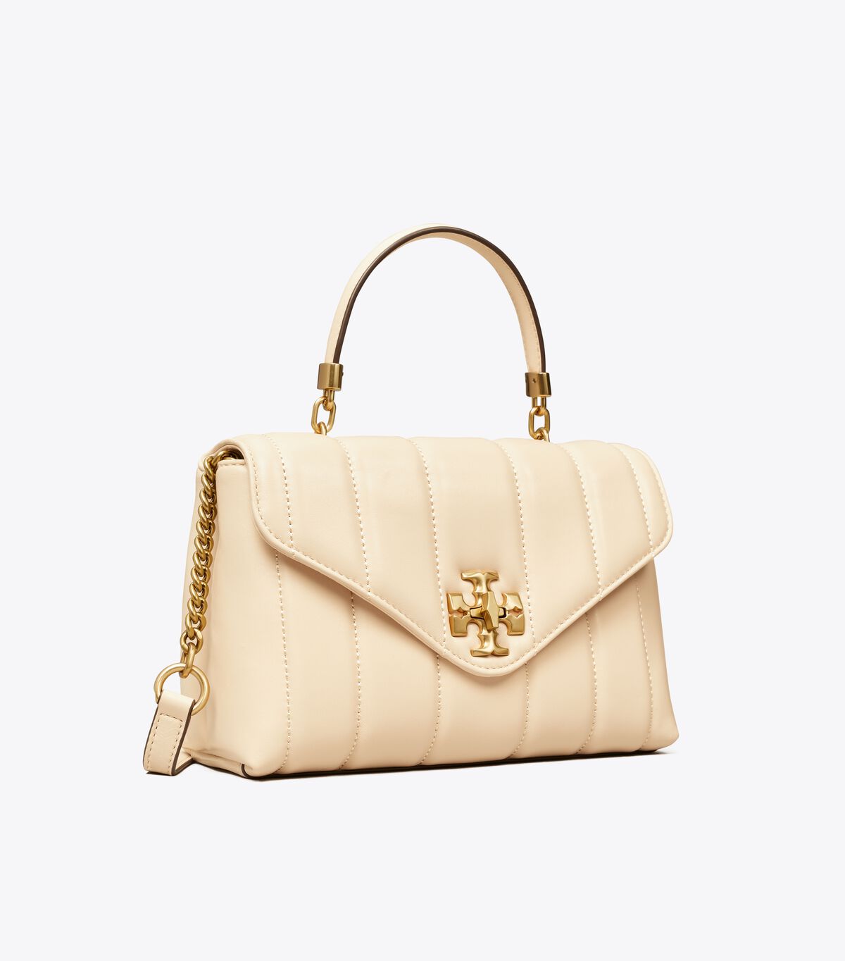 Tory Burch Beige / Gold Small Kira Quilted Satchel Bags