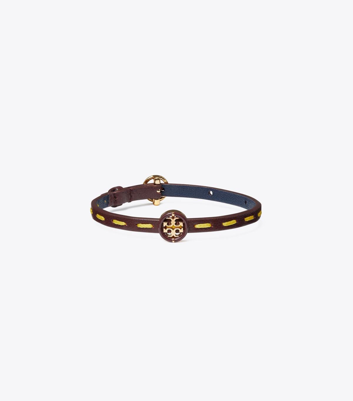 Tory Burch Gold / Royal Navy Miller Leather Bracelet