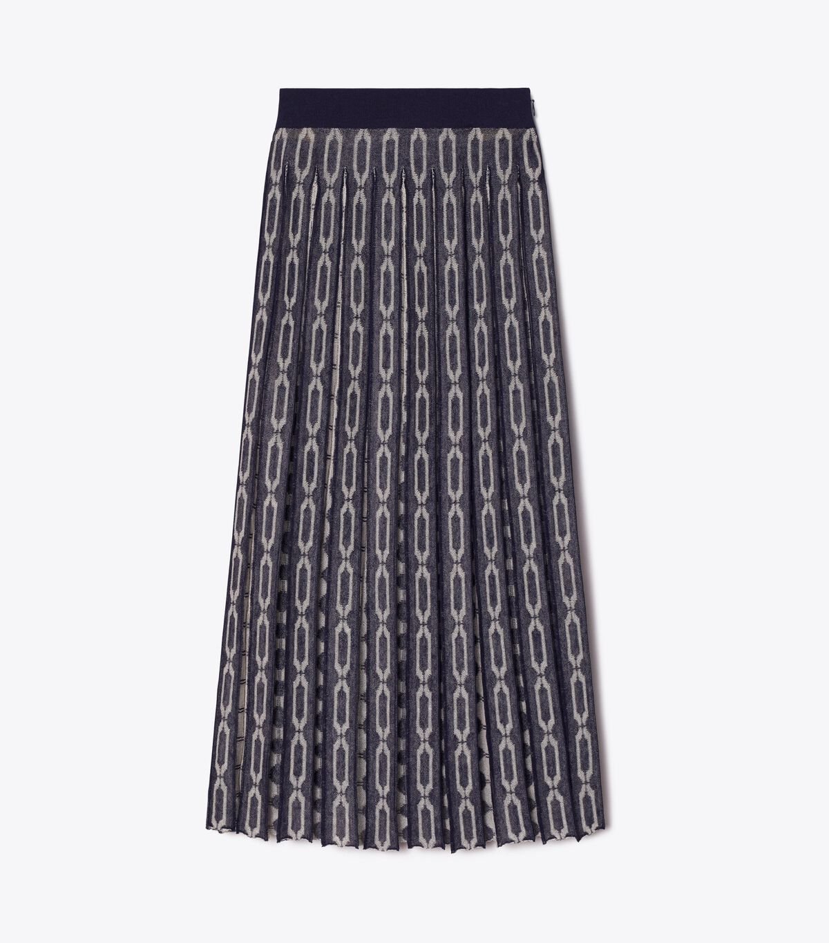 Tory Burch Navy / Cream Knit Jacquard Skirts