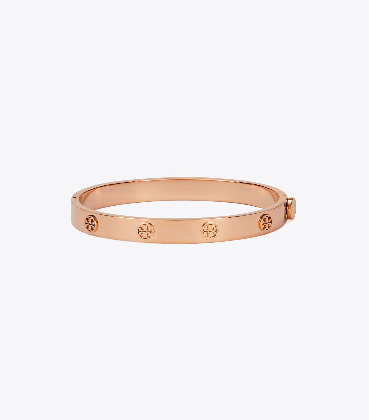 Tory Burch Rose Gold Miller Stud Hinge 7mm Bracelet