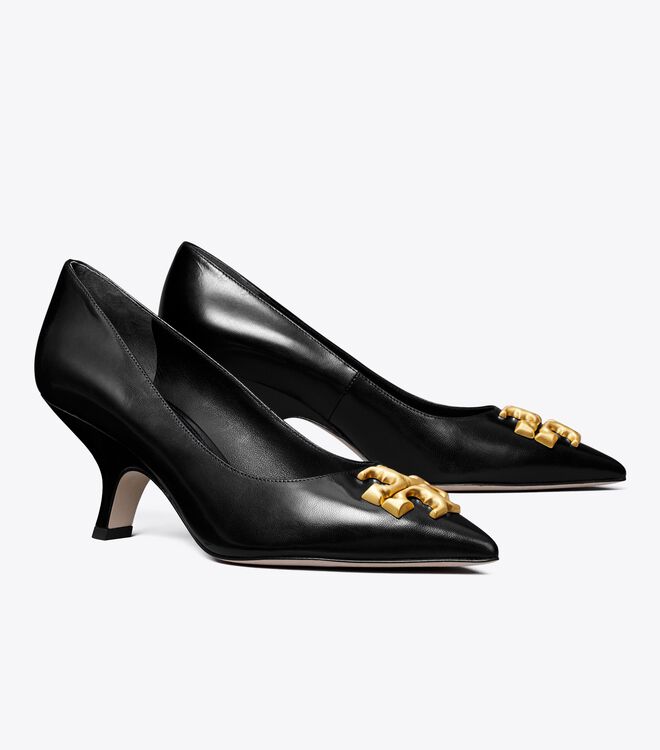 Tory Burch Black Eleanor Angled Heels