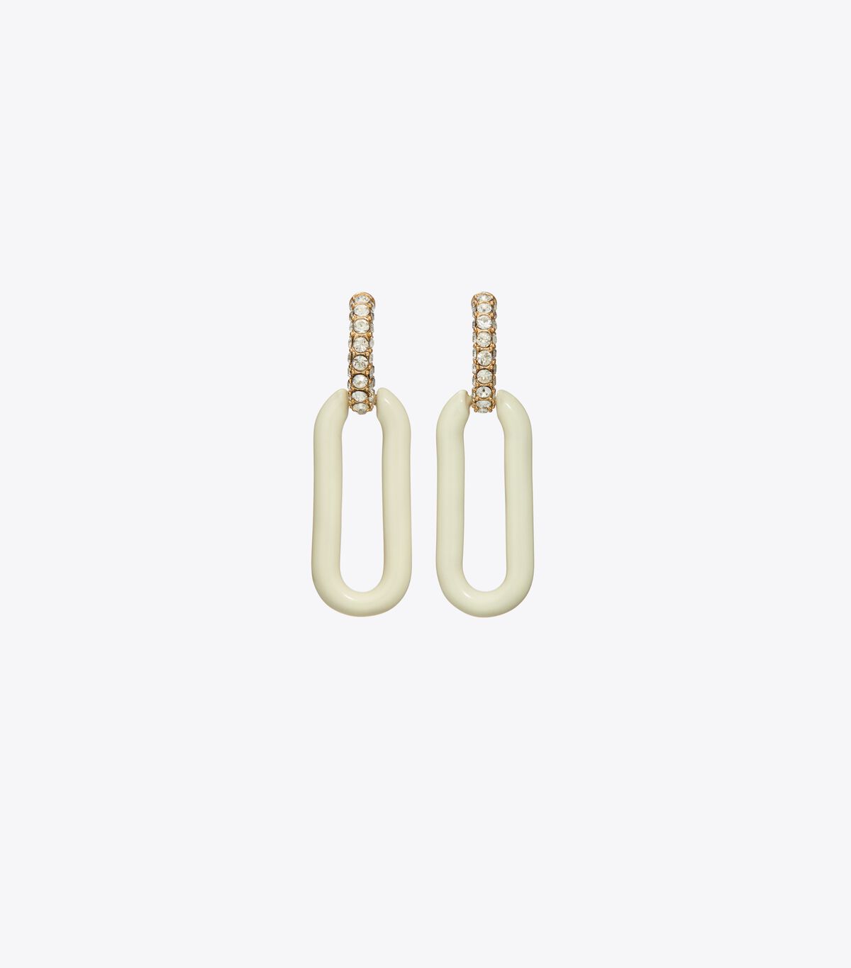 Tory Burch Gold / White Roxanne Link Earrings