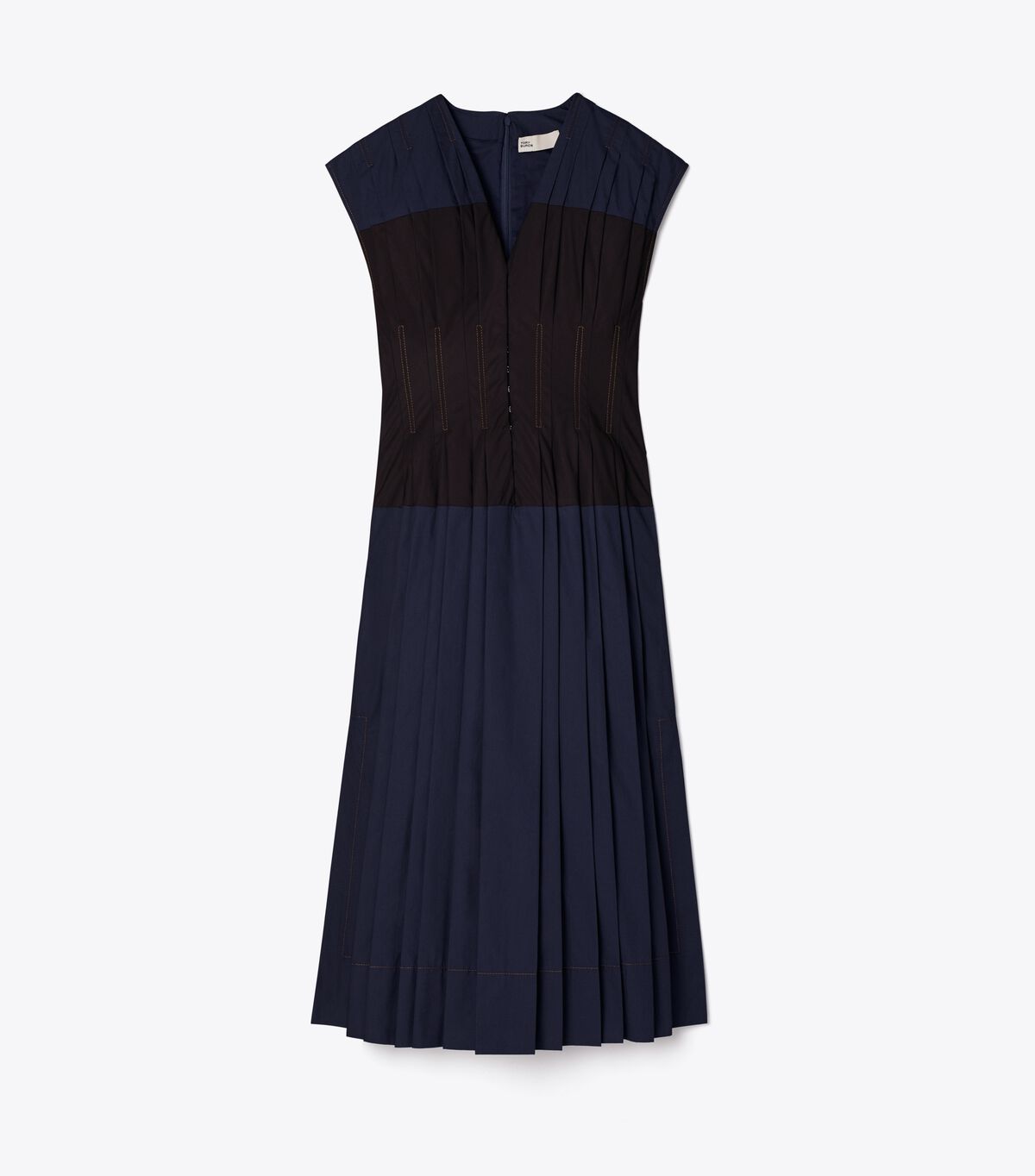 Tory Burch Navy Cotton Poplin Claire Mccardell Dress