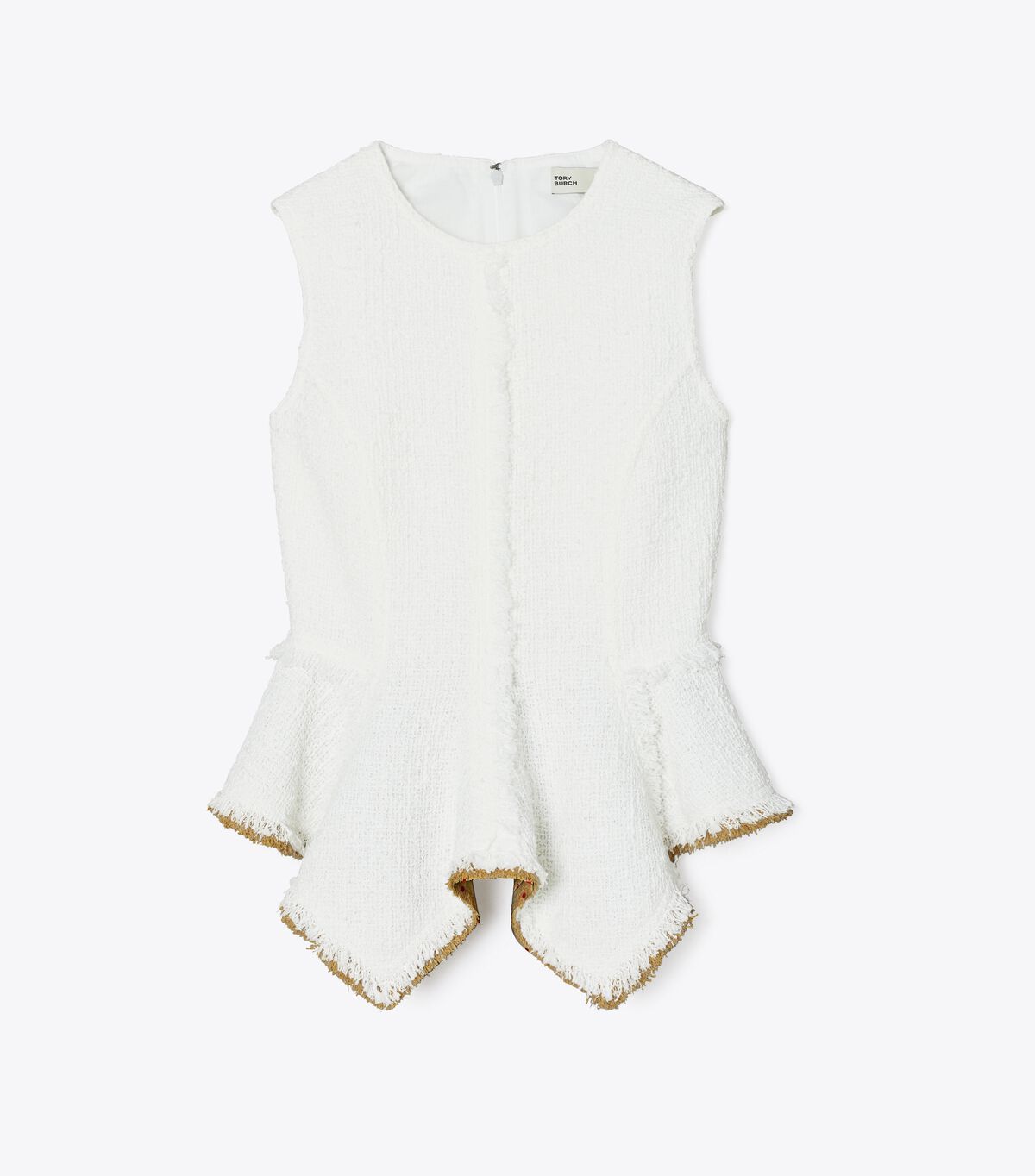 Tory Burch White Cotton Tweed Tops